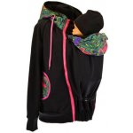 Shara nosící mikina černá/paví pera/ růžová černá/paví pera – Zboží Dáma