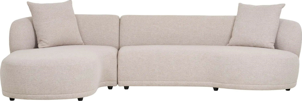 House Nordic Kingston levý roh polyester béžová