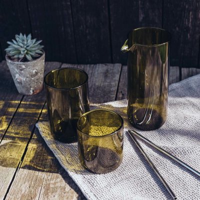 SOJKA Recyklovaná váza z lahví ZELENÉ SKLO 580 ml 175 mm – Hledejceny.cz