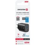 Swissten Síťový Adaptér Edge GaN 2x USB-C PD 65W + 1x USB-A 18W QC Černý – Zboží Živě