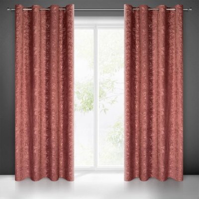 Takoy Závěs OCTAVIA z měkkého sametu s vyřezávaným vzorem listů 140 x 250 cm-HF-386961 | 140 x 250 cm – Hledejceny.cz