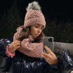 Fashionweek Zimní dámský set čepice + komín WOOL-INES světle růžová – Hledejceny.cz