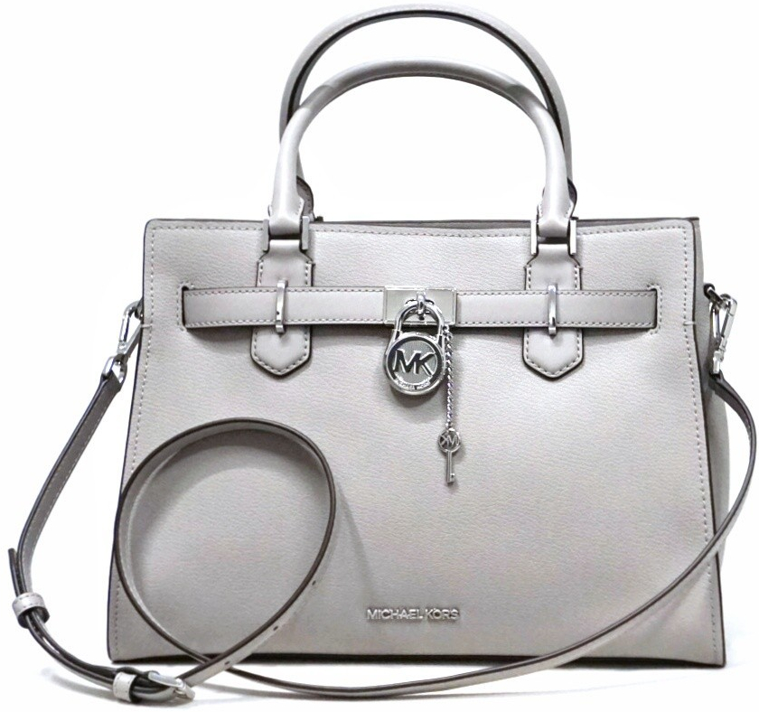 Michael Kors dámská kabelka HAMILTON 35S3SHMS6L PEARL GREY MD SATCHEL LEATHER