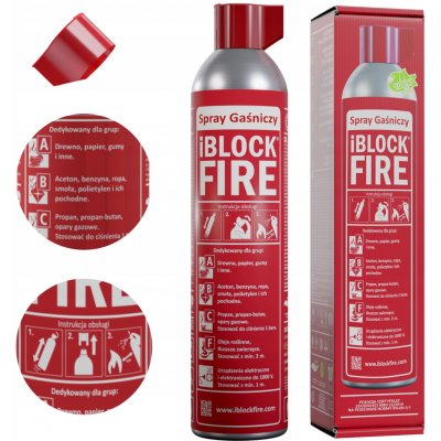 HASICÍ SPREJ PRO DOMÁCNOST iBlockFIRE PĚNOVÝ ABCF 0,6L – Zboží Dáma