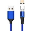Flex kabel Kabel Magnetický micro USB a USB-C nabíjecí a datový, 1m, modrý