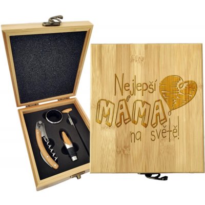 Sablio Dárková sada na víno Nejlepší máma na světě: 147×168×49 mm – Hledejceny.cz