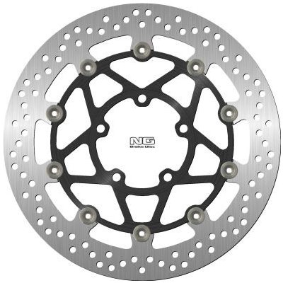 NG přední brzdový kotouč TRIUMPH ROCKET 19-22, TIGER 900 19-22, SCRAMBER 1200 19-22, TIGER 1200 22, SPEED TRIPLE 1050 18-21, SPEED TWIN 1200 21-22 (320X82,5X4,5mm) (5X10,5mm) plovoucí – Sleviste.cz