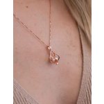 Pan Perla Stříbrný náhrdelník ve tvaru srdce s perlou 91/STR7 Růžová – Sleviste.cz