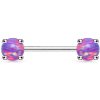 Piercing Šperky4U piercing do bradavky fialové opály BR01023-A