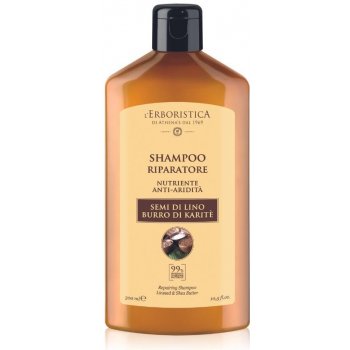 Athena's Erboristica Shampoo s lněným olejem pro suché a poškozené vlasy 300 ml