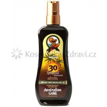 Australian Gold Sunscreen Spray Gel Bronzer SPF30 237 ml