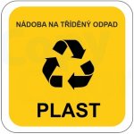 PLAST - Nádoba na tříděný odpad - Samolepka na popelnice – Sleviste.cz