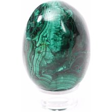 Magieprirody Malachitové vejce 6.2 cm - 308g přírodní kámen malachit + podstavec
