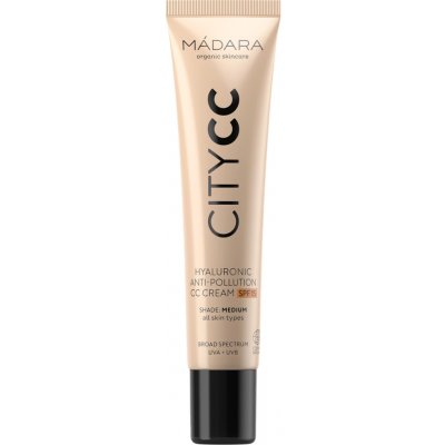 Mádara Light Citycc Hyaluronic Anti-Pollution Cc Cream SPF15 CC krém medium Beige 40 ml – Zboží Dáma