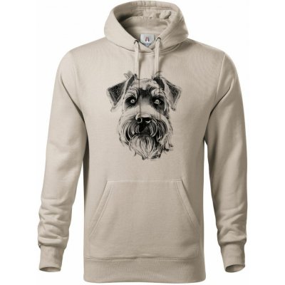 Knírač malý, černý tisk mikina Premium – Zboží Dáma