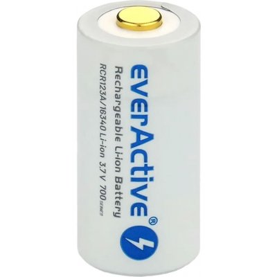 Nabíjecí baterie 16340 / R-CR123 3,7V everActive 700mAh (1 ks) s bezpečnostní ochranou – Zboží Živě