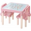 Dětský stoleček s židličkou Tempo Kondela Dětský set 1+2 růžová/korálová BALTO TEM_0000263871