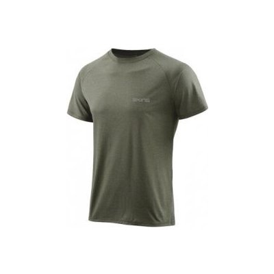 Skins Activewear Bergmar Mens Active Top SS Round Neck Utility Marle zelená – Zbozi.Blesk.cz