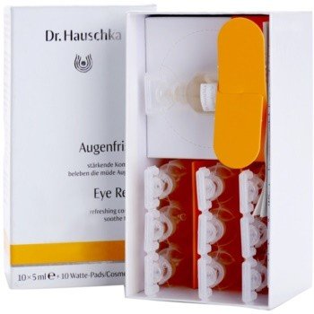 Dr. Hauschka Eye And Lip Care osvěžujicí obklady pro unavené oči 10x solution + 10x cosmetic pads 10 x 5 ml