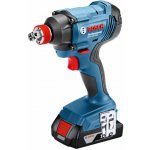 Bosch Kombinovaná sada - akumulátorový rázový utahovák GDX 180-LI + akumulátorová úhlová bruska GWS 180-LI + 2× akumu – Hledejceny.cz