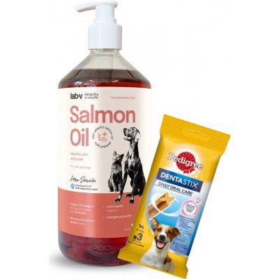 Lab-V 100% lososový olej pro psy a kočky všech věkových kategorií 1000 ml – Hledejceny.cz