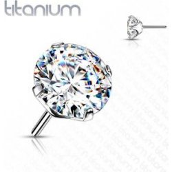 Šperky4U kamínek k Push In piercing do nosu titan TIT1148C-030