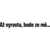 E-cut.cz Samolepka Až vyrostu, bude ze mě... rozměry 20x2,8 cm