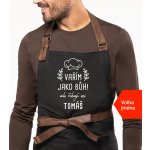 Kariban Zástěra pro muže se jménem Exclusive Vařím jako bůh ale říkají mi.. Černá Black – Hledejceny.cz