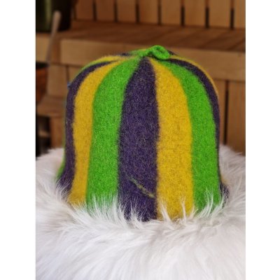 Saunový mág Čepice žlutomodrozelená – Zboží Dáma