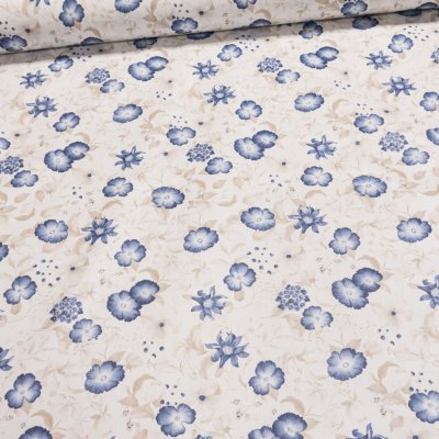 Bonita ubrus PVC s textilním podkladem 5H8/19 modré květiny š.140cm (ž)
