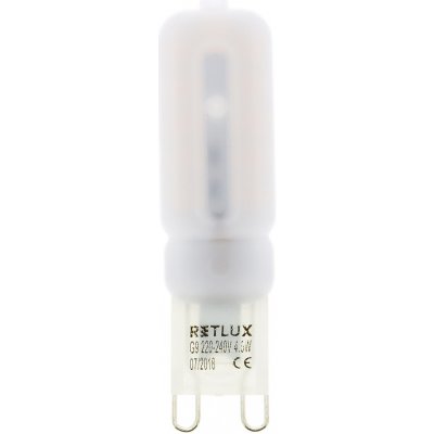 Retlux 50003524 LED žárovka G9 4,5W LED teplá bílá