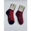 Surtex Dětské ponožky 70% merino volný lem červené