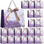 20 dárkových tašek s uchy a mašlí, dárky pro ženy, na Valentýna a svatební oslavy, fialové, – Hledejceny.cz