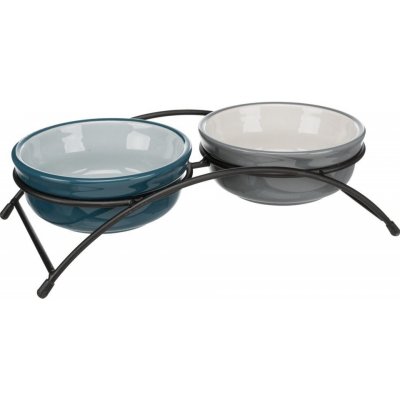 Trixie set keramických misek se stojánkem 2 x 0,25 l/12,5 cm – Zboží Dáma