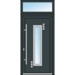 OknaDvereNaMiru.cz Vchodové dveře INOX 7 + Nadsvětlík zlatý dub 90 x 215 cm – Zboží Mobilmania