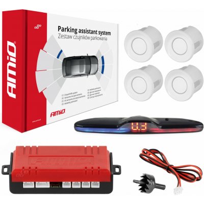 AMiO Asistenty parkování MAX LED 4 senzory bílé | Zboží Auto