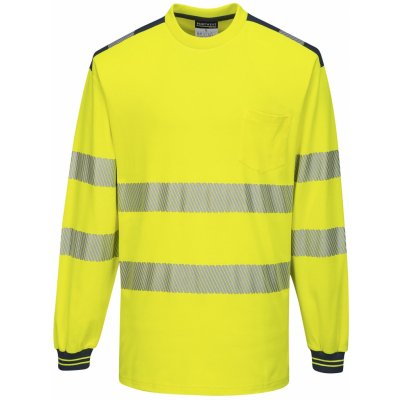 Portwest HI-VIS PW3 T185 reflexní triko dl. rukáv HV žlutá/námořní modrá XL – Hledejceny.cz