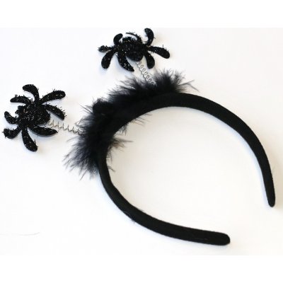 Čelenka černá, Fashion Jewerly - Třpytivý Pavouk, Kostým, Masopust, Oslava života 3750 – Sleviste.cz