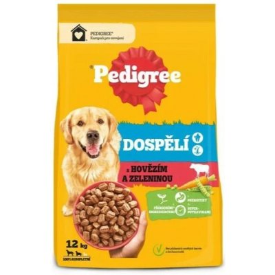 Pedigree adult plnohodnotné hovězí a zelenina 12 kg – Hledejceny.cz