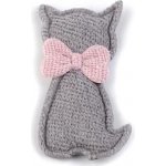 Textilní aplikace nášivka kočka šedá – Zboží Dáma