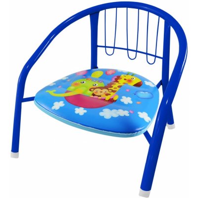 Jenifer Child 100 Blue židle s pískající podsedákem kovová 36x36x36cm modrá – Sleviste.cz