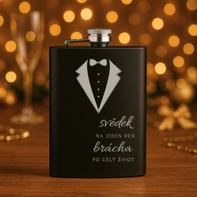 Placatka pro svědka smoking s motýlkem luxusní dárek pro kamaráda Černá - brácha – Zboží Dáma