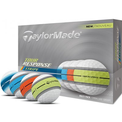 TaylorMade Tour Response Stripe neon bílé 12 ks – Zboží Dáma