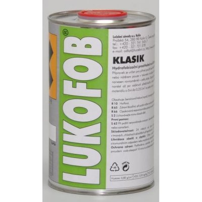 LUKOFOB KLASIK - 1 L (0,8 kg) lahev (hydrofobizační prostředek) – Zboží Mobilmania