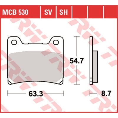 Zadní brzdové destičky TRW / Lucas Yamaha XJ 900 S Diversion 1995 - 2003 směs SH – Zbozi.Blesk.cz