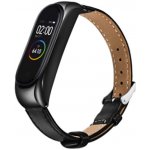 Xiaomi Mi Band 3/4 Kožený Correa náhradní náramek, řemínek Černá MBSCZ-4KCCE – Zboží Živě