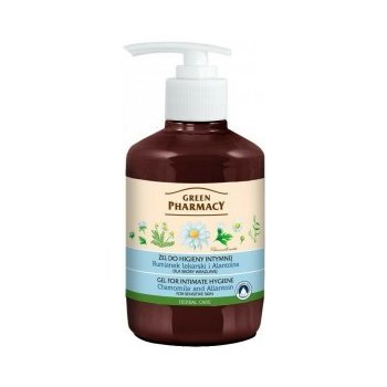 Green Pharmacy Body Care Chamomile & Allantoin gel na intimní hygienu pro citlivou pokožku (0% Parabens, Artificial Colouring) 370 ml