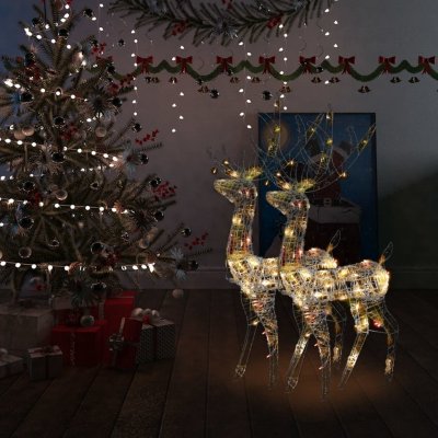 zahrada-XL Vánoční dekorace akryloví sobi 2 ks 120 cm vícebarevní