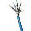 síťový kabel Datacom 1215 F/FTP drát CAT6A LSOH, Eca, 500m, modrý