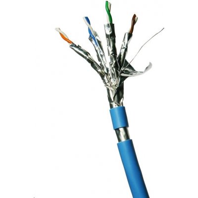 Datacom 1215 F/FTP drát CAT6A LSOH, Eca, 500m, modrý – Zbozi.Blesk.cz
